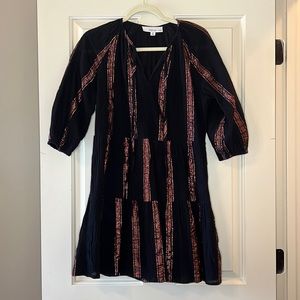 Adeline Rae Metallic Shimmery Mini Dress, Size Small, EUC